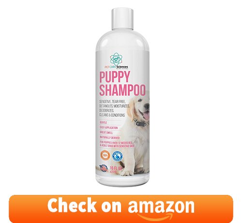 Tearless Puppy Shampoo and Conditioner Gentle and Sensitive, Coconut Oil, Oatmeal and Aloe Dog Shampoo and Conditioner